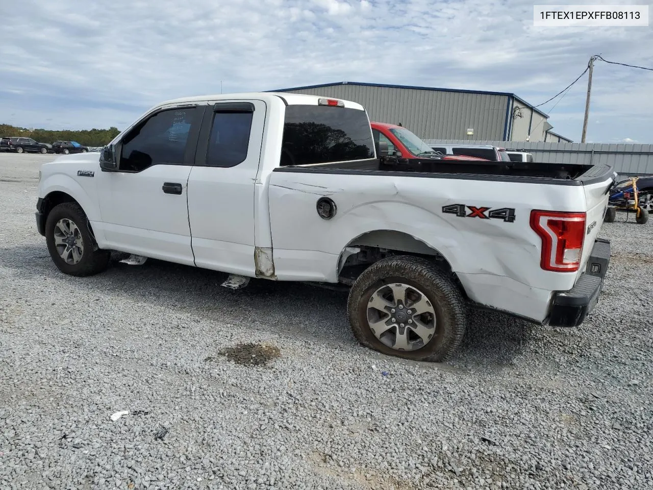 2015 Ford F150 Super Cab VIN: 1FTEX1EPXFFB08113 Lot: 75659864