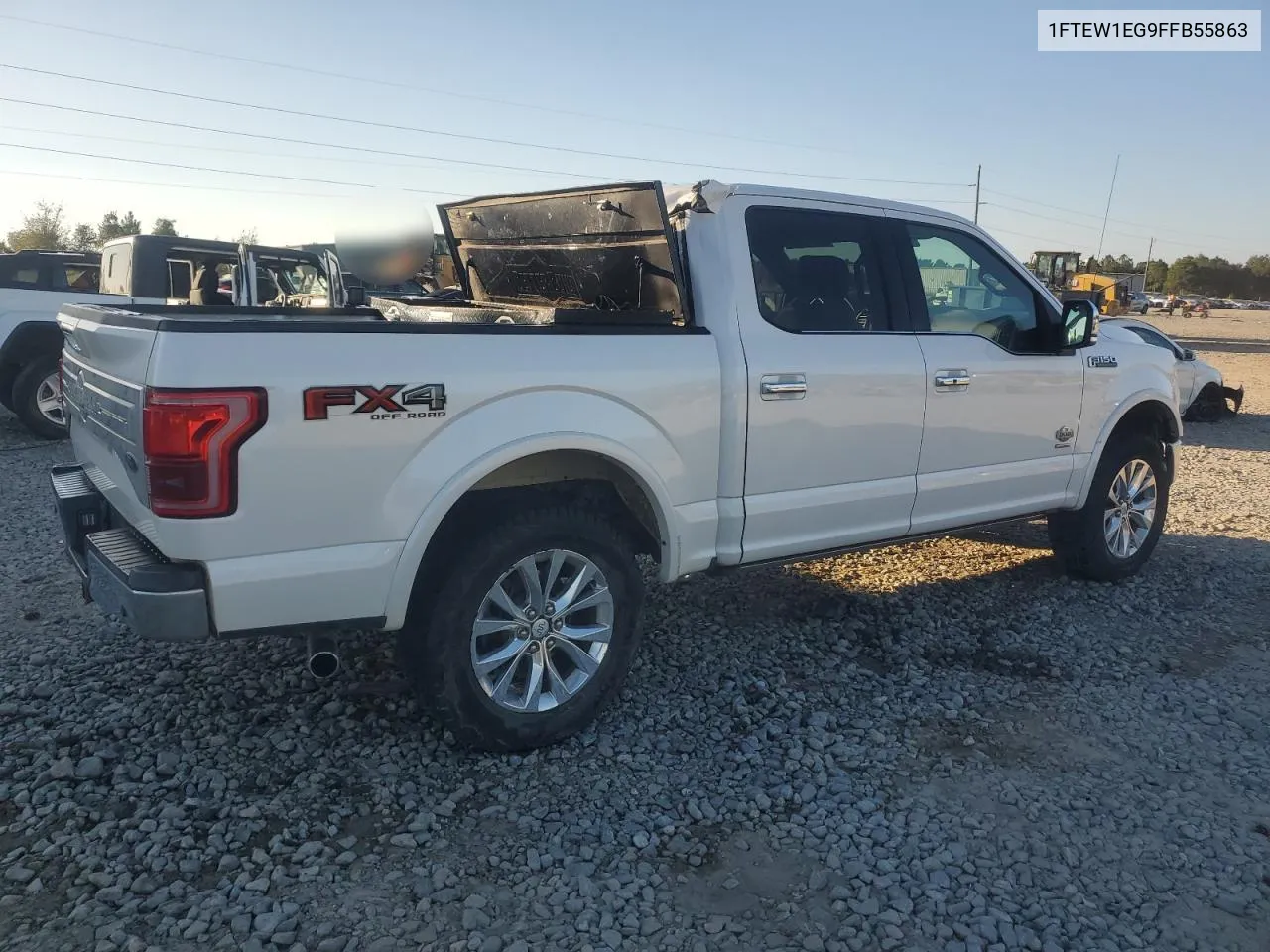 2015 Ford F150 Supercrew VIN: 1FTEW1EG9FFB55863 Lot: 76993944