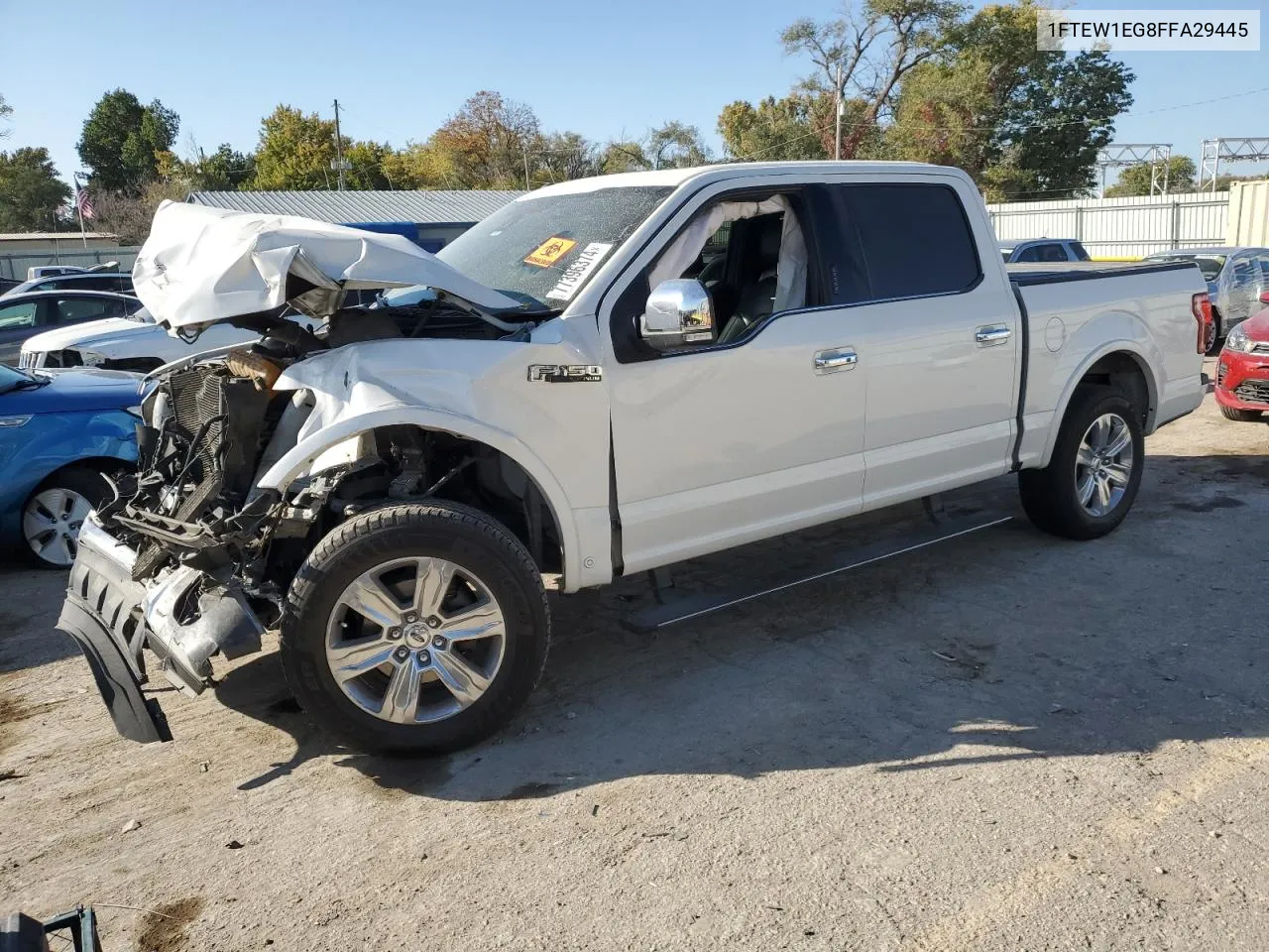 2015 Ford F150 Supercrew VIN: 1FTEW1EG8FFA29445 Lot: 77396374