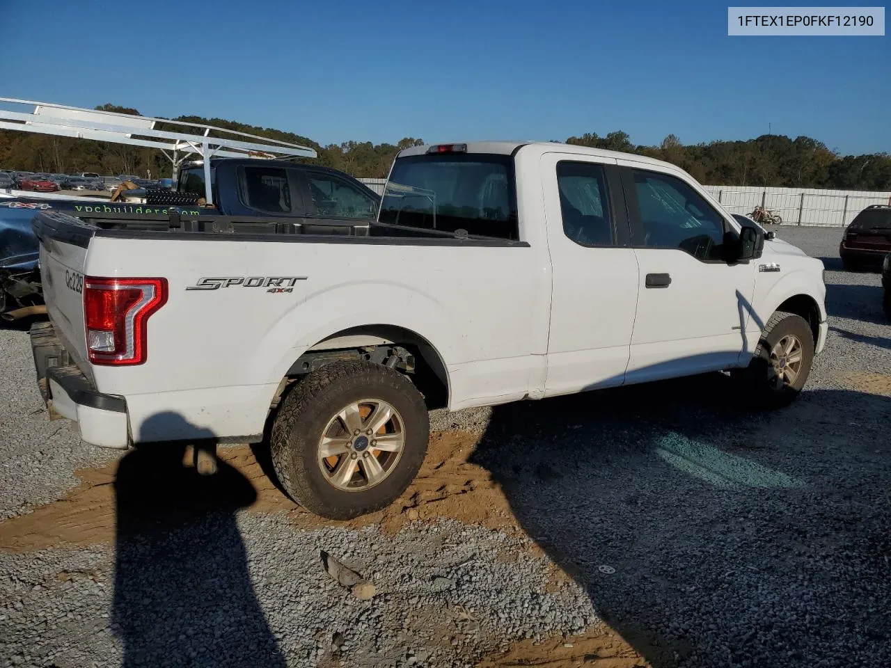 2015 Ford F150 Super Cab VIN: 1FTEX1EP0FKF12190 Lot: 77530704