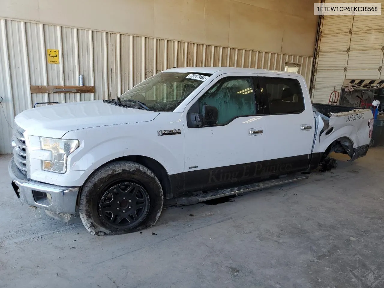 2015 Ford F150 Supercrew VIN: 1FTEW1CP6FKE38568 Lot: 78012484