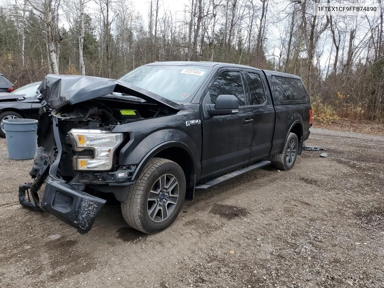 2015 Ford F150 Super Cab VIN: 1FTEX1CF9FFB74890 Lot: 78201684