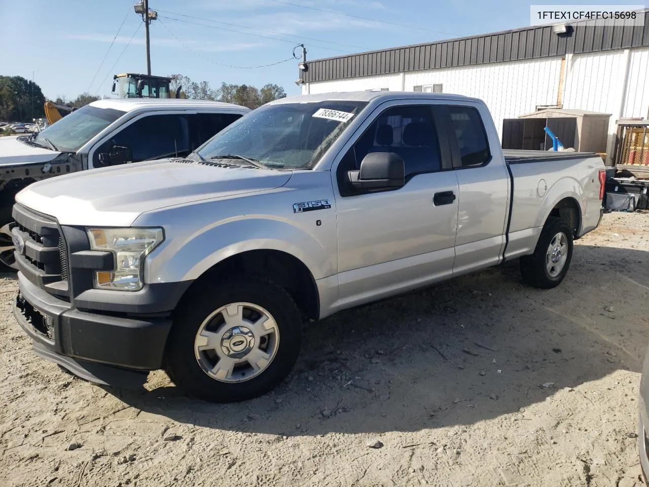 2015 Ford F150 Super Cab VIN: 1FTEX1CF4FFC15698 Lot: 78366144