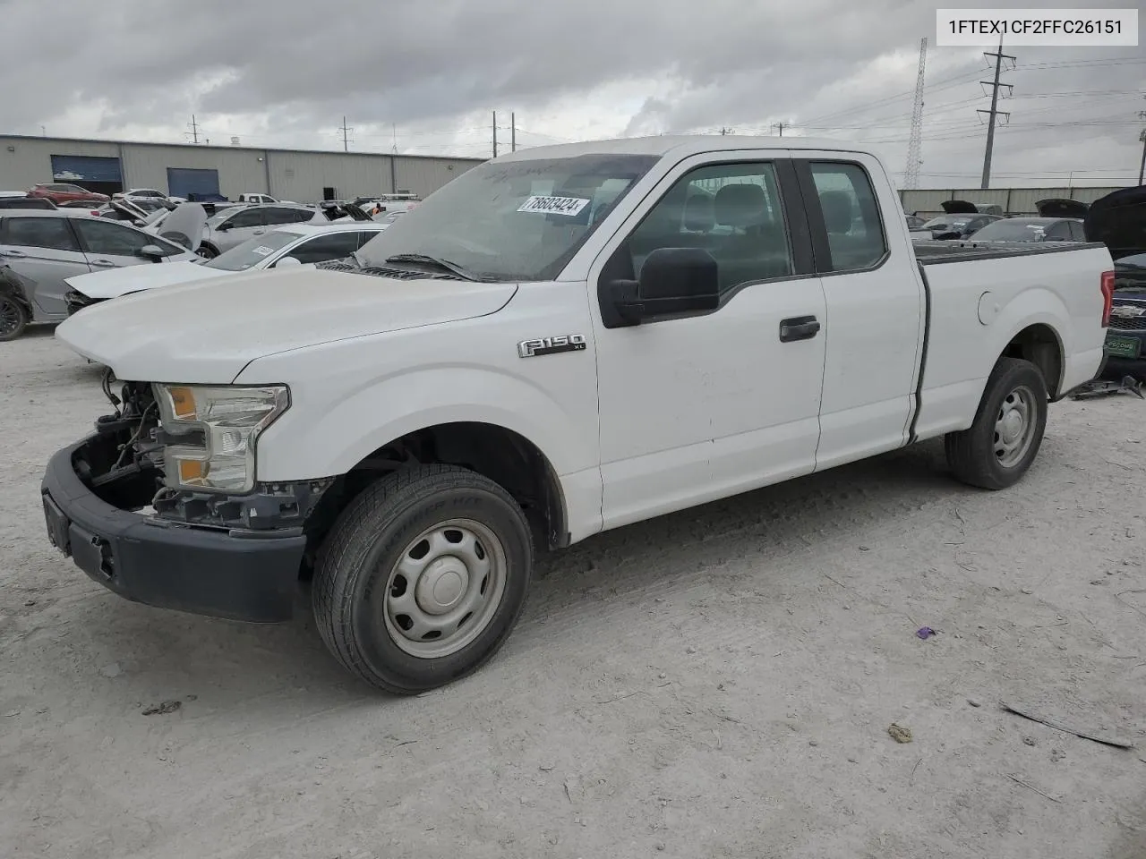 2015 Ford F150 Super Cab VIN: 1FTEX1CF2FFC26151 Lot: 78603424