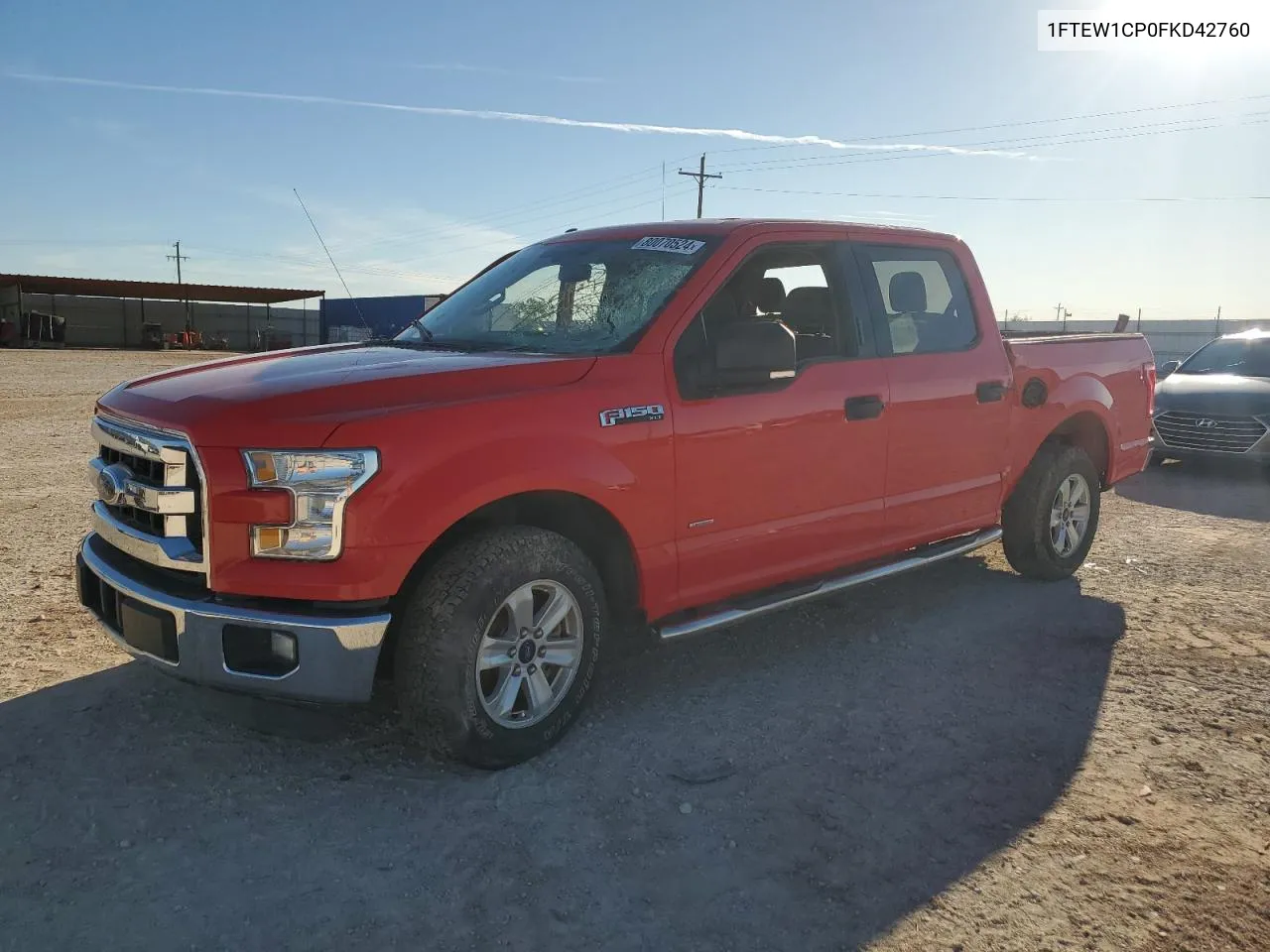 2015 Ford F150 Supercrew VIN: 1FTEW1CP0FKD42760 Lot: 80070524