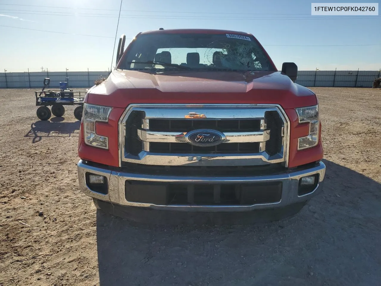 2015 Ford F150 Supercrew VIN: 1FTEW1CP0FKD42760 Lot: 80070524