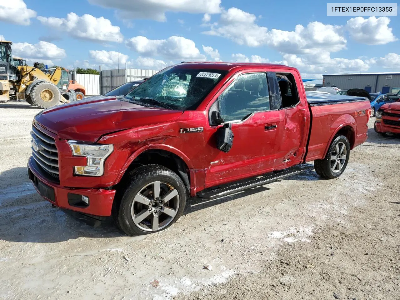 2015 Ford F150 Super Cab VIN: 1FTEX1EP0FFC13355 Lot: 80229224