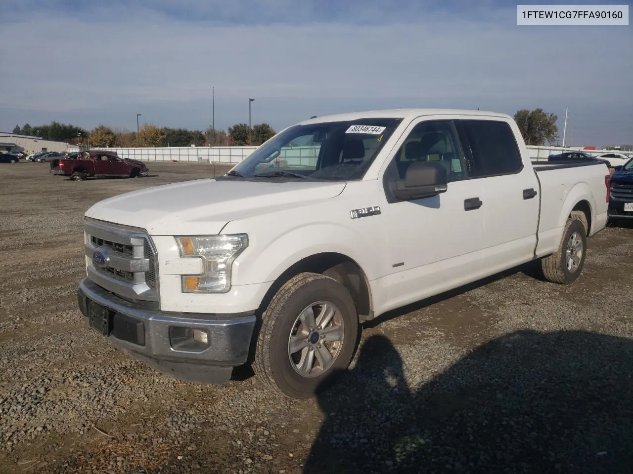 2015 Ford F150 Supercrew VIN: 1FTEW1CG7FFA90160 Lot: 80346744