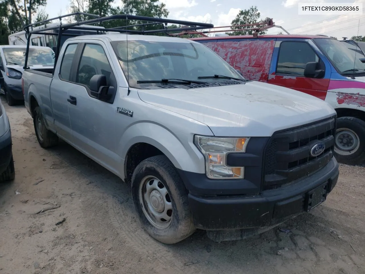 1FTEX1C89GKD58365 2016 Ford F150 Super Cab