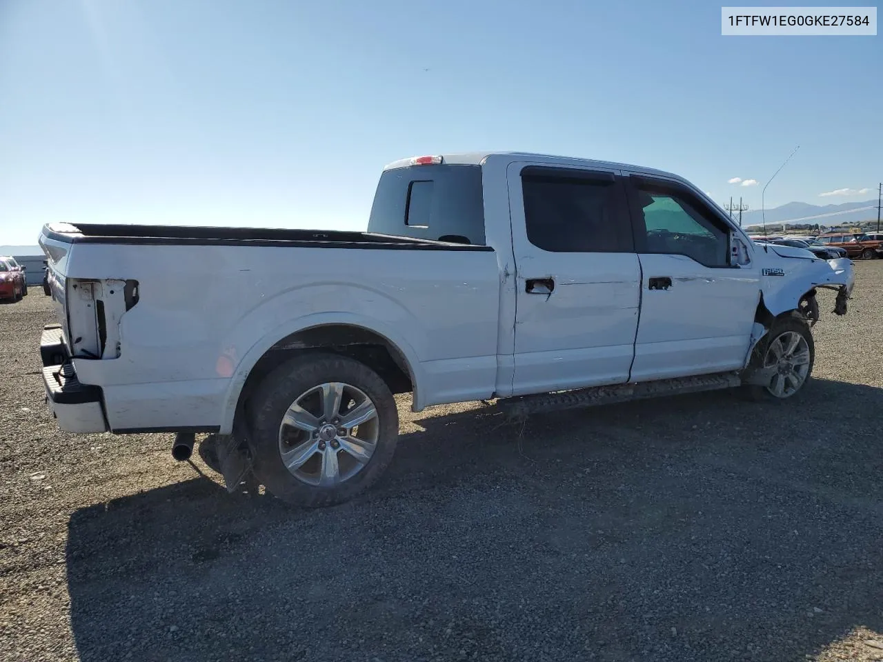 2016 Ford F150 Supercrew VIN: 1FTFW1EG0GKE27584 Lot: 61307214