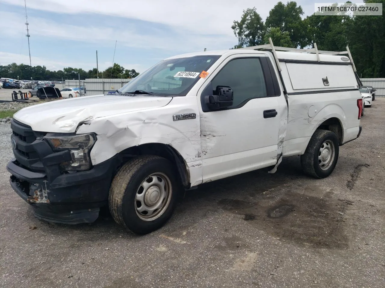 2016 Ford F150 VIN: 1FTMF1C87GFC27460 Lot: 62210944