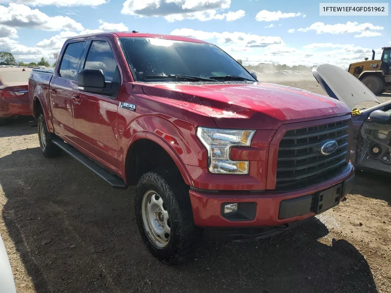 1FTEW1EF4GFD51962 2016 Ford F150 Supercrew