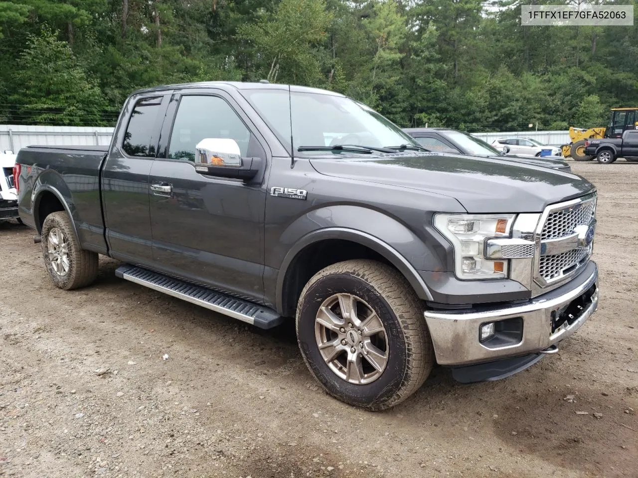 2016 Ford F150 Super Cab VIN: 1FTFX1EF7GFA52063 Lot: 67785404