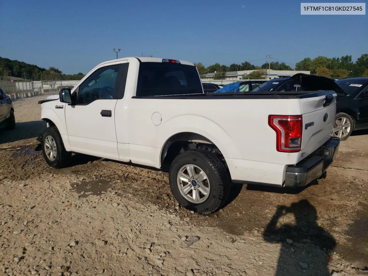 2016 Ford F150 VIN: 1FTMF1C81GKD27545 Lot: 68132484