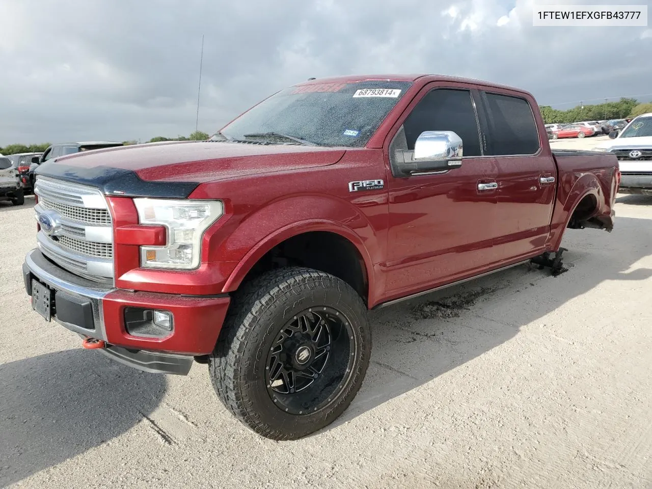 2016 Ford F150 Supercrew VIN: 1FTEW1EFXGFB43777 Lot: 68793814