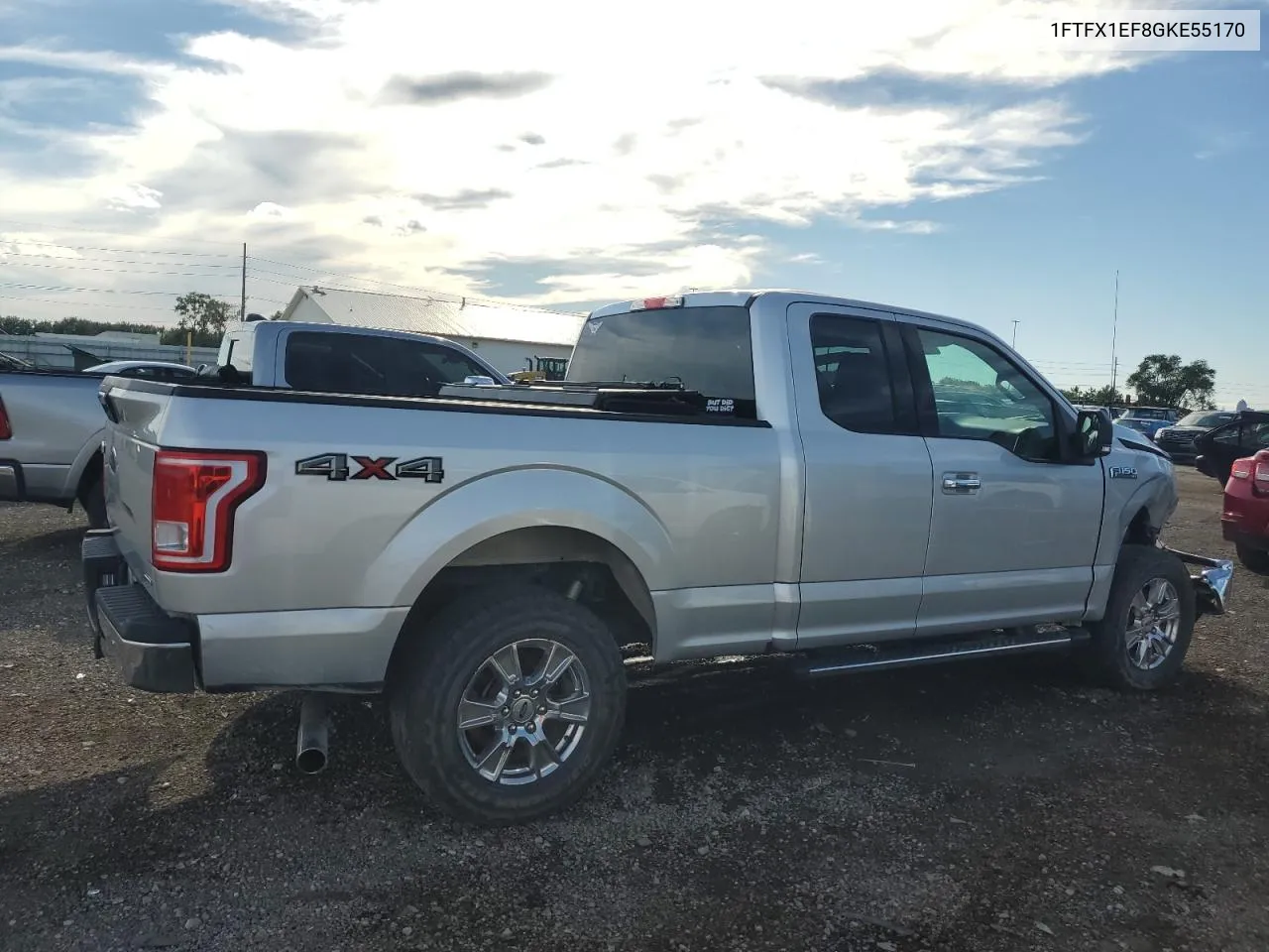 1FTFX1EF8GKE55170 2016 Ford F150 Super Cab