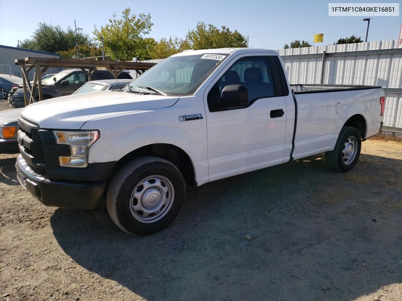 2016 Ford F150 VIN: 1FTMF1C84GKE16851 Lot: 69707534