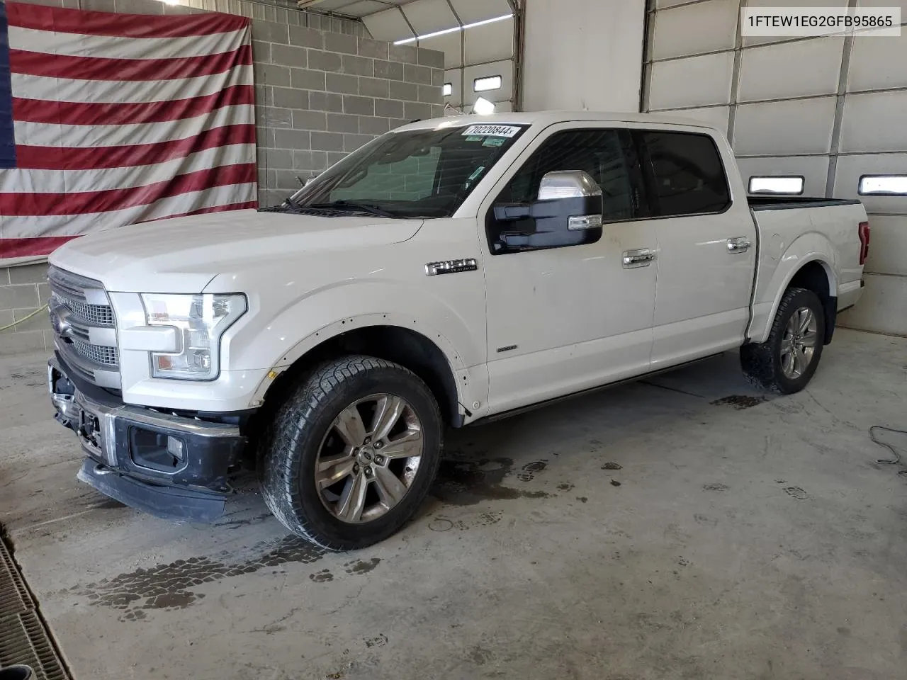 2016 Ford F150 Supercrew VIN: 1FTEW1EG2GFB95865 Lot: 70220844