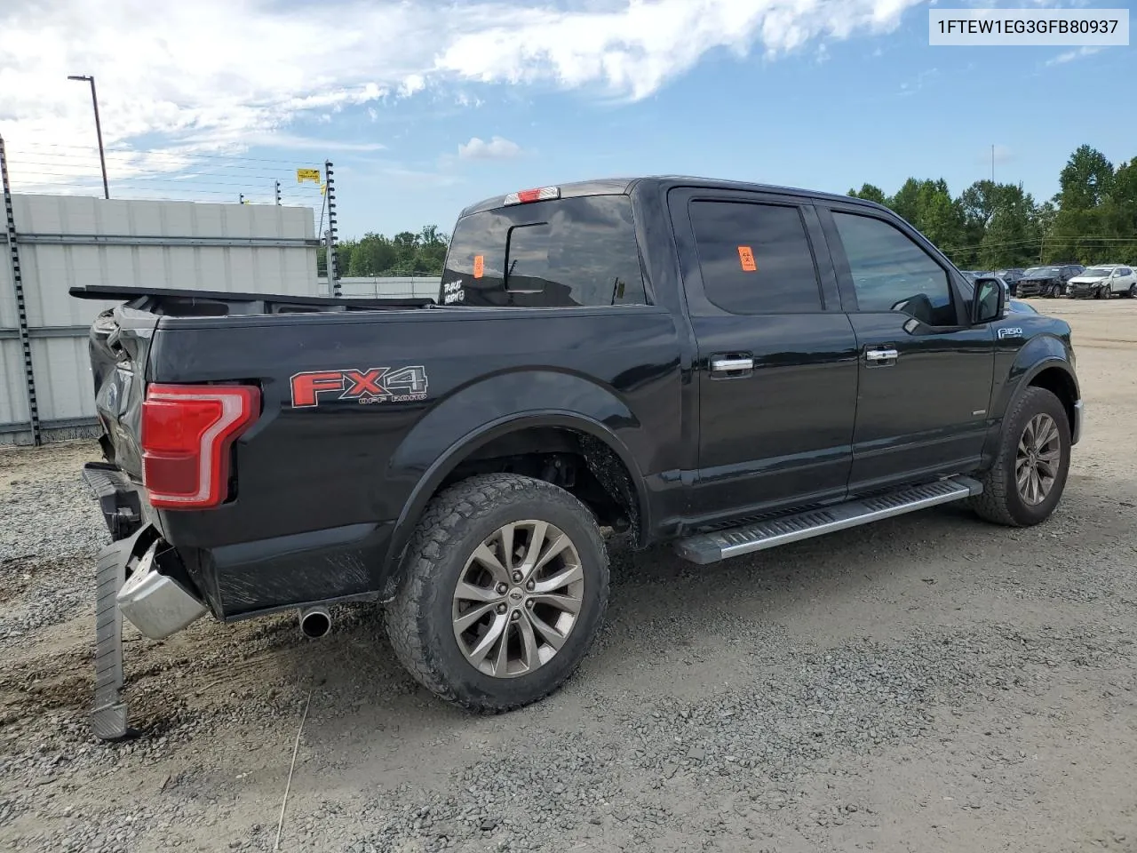 2016 Ford F150 Supercrew VIN: 1FTEW1EG3GFB80937 Lot: 70693024