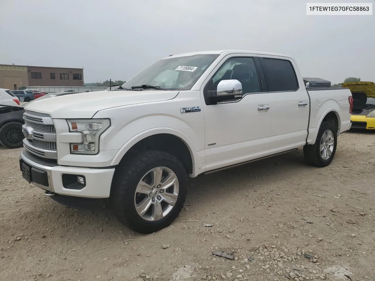 2016 Ford F150 Supercrew VIN: 1FTEW1EG7GFC58863 Lot: 71159864