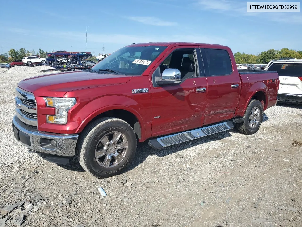 2016 Ford F150 Supercrew VIN: 1FTEW1EG9GFD52999 Lot: 71175984