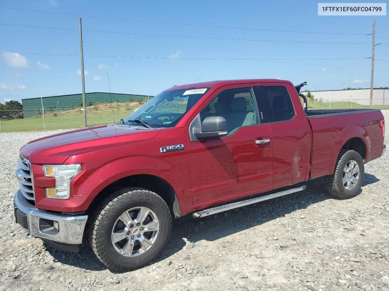 2016 Ford F150 Super Cab VIN: 1FTFX1EF6GFC04799 Lot: 71596594