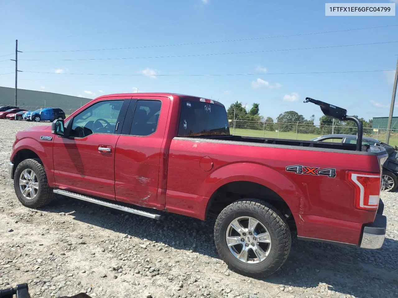 2016 Ford F150 Super Cab VIN: 1FTFX1EF6GFC04799 Lot: 71596594