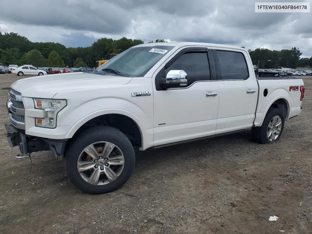 2016 Ford F150 Supercrew VIN: 1FTEW1EG4GFB64178 Lot: 71633594