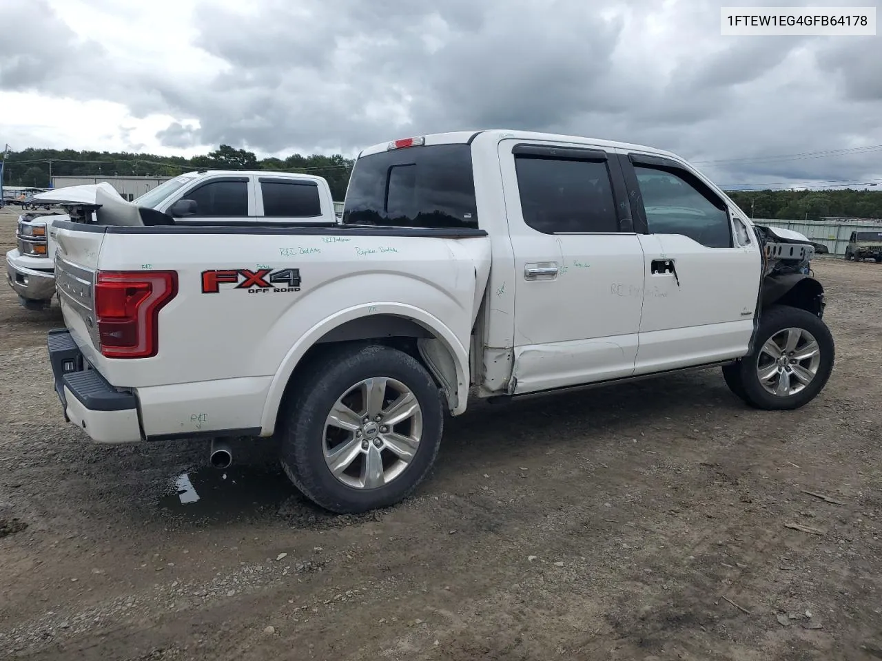 2016 Ford F150 Supercrew VIN: 1FTEW1EG4GFB64178 Lot: 71633594