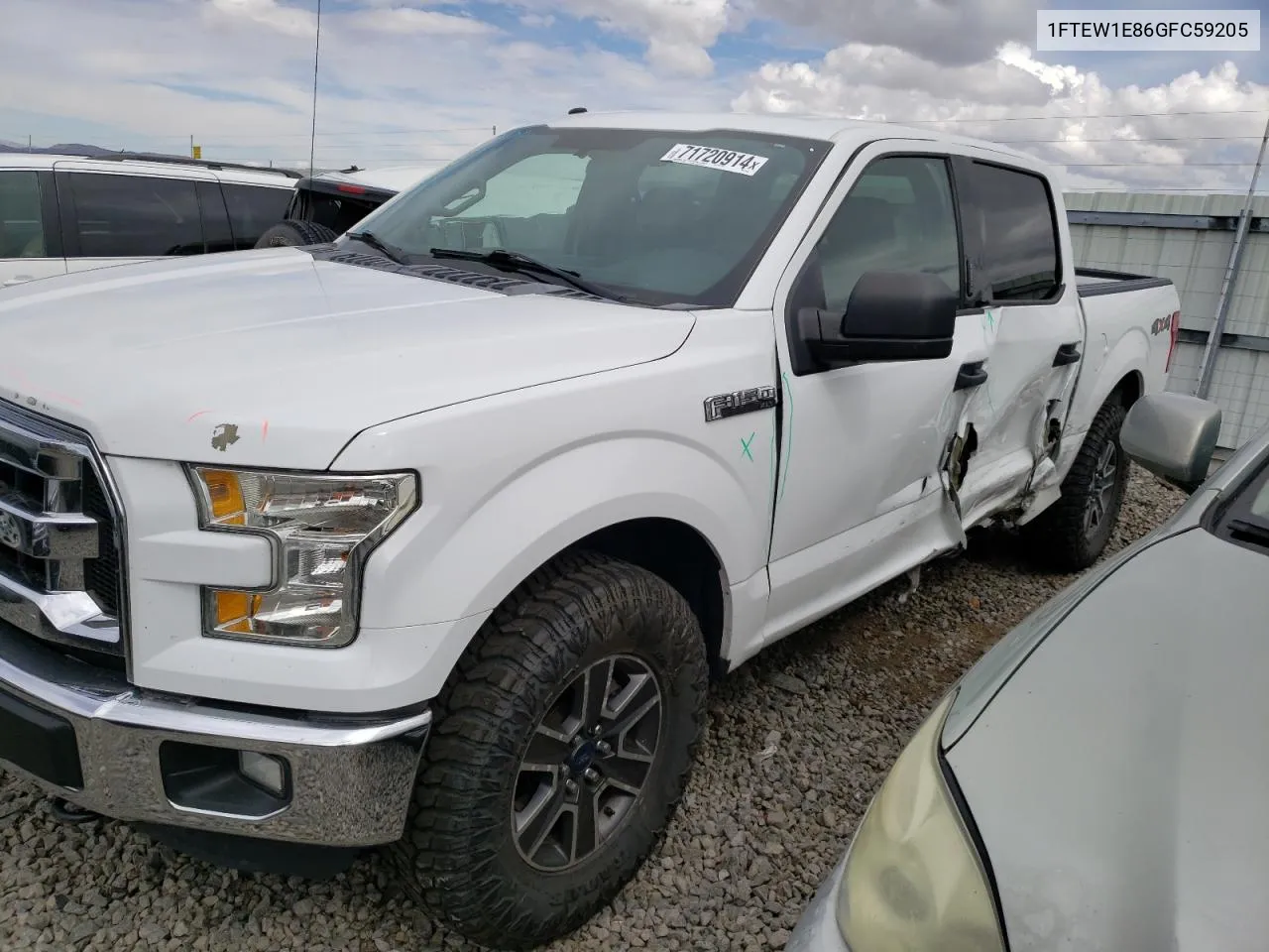 2016 Ford F150 Supercrew VIN: 1FTEW1E86GFC59205 Lot: 71720914