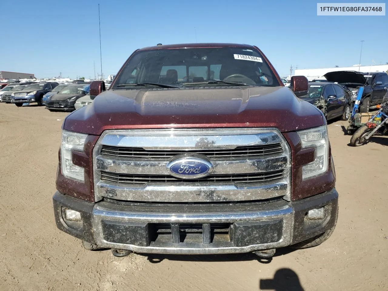 2016 Ford F150 Supercrew VIN: 1FTFW1EG8GFA37468 Lot: 71824304