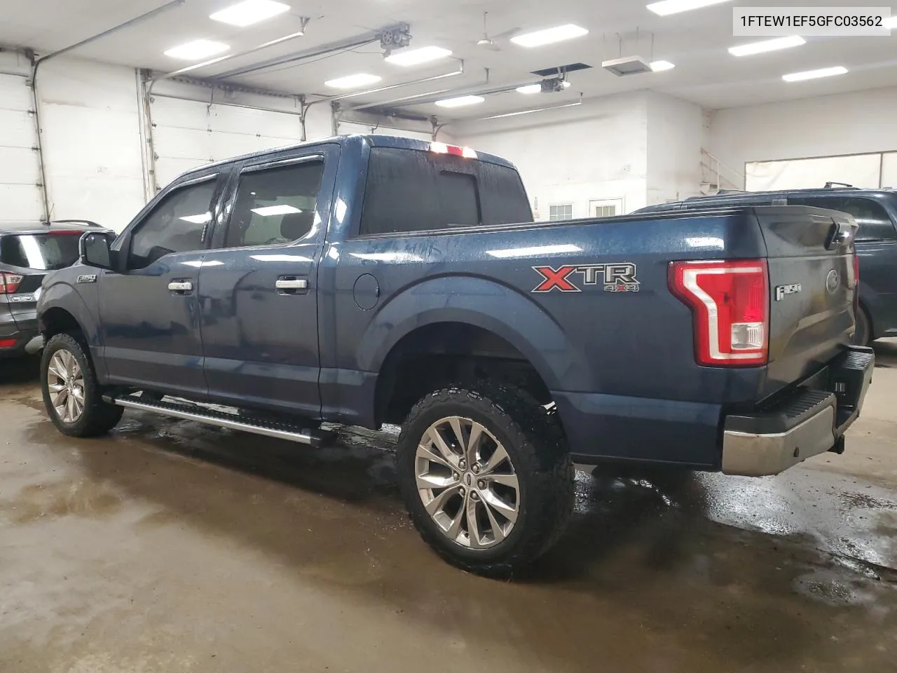 2016 Ford F150 Supercrew VIN: 1FTEW1EF5GFC03562 Lot: 71825744