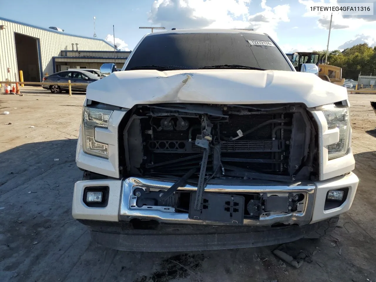 2016 Ford F150 Supercrew VIN: 1FTEW1EG4GFA11316 Lot: 72272174