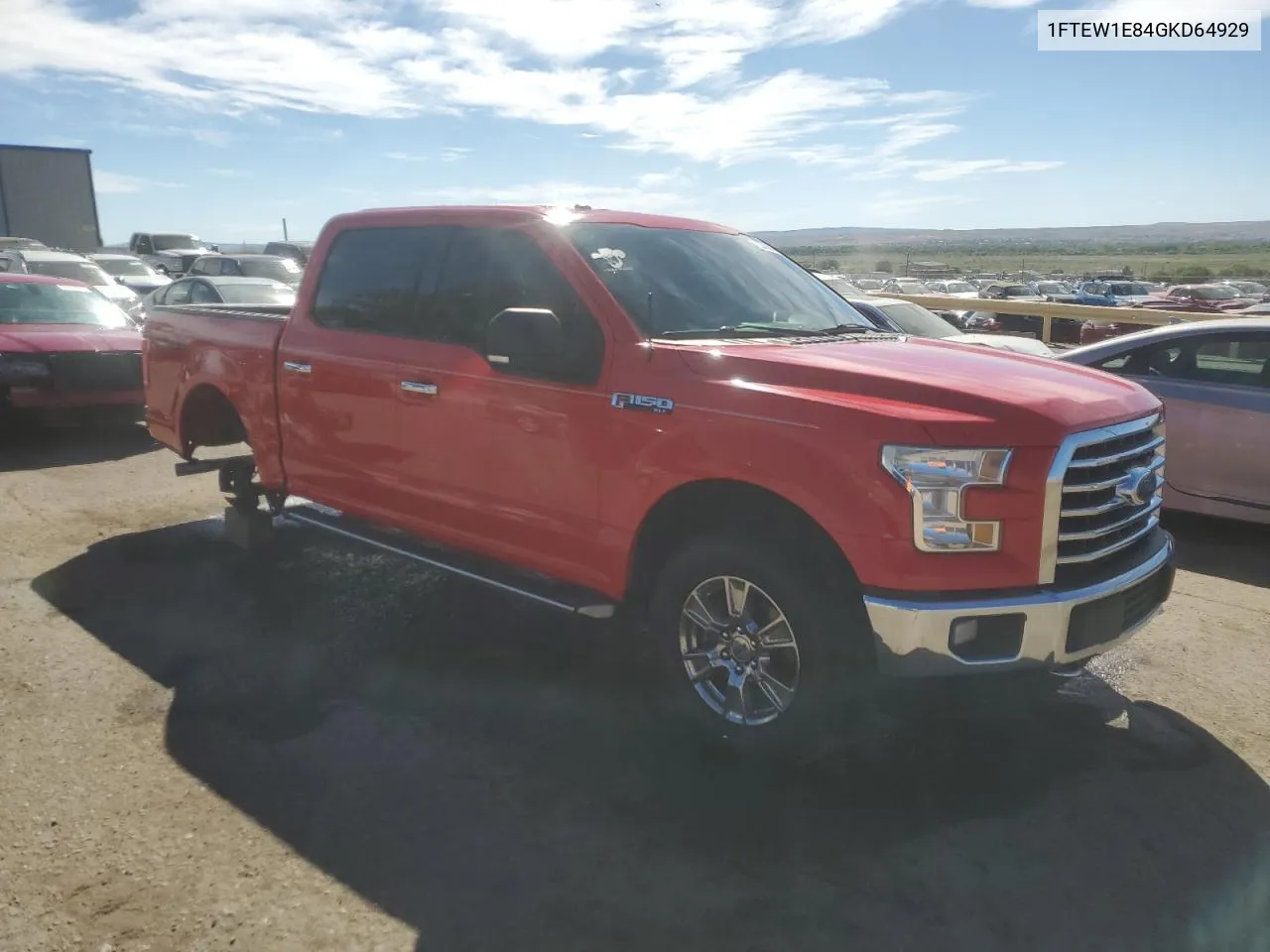 2016 Ford F150 Supercrew VIN: 1FTEW1E84GKD64929 Lot: 72275264