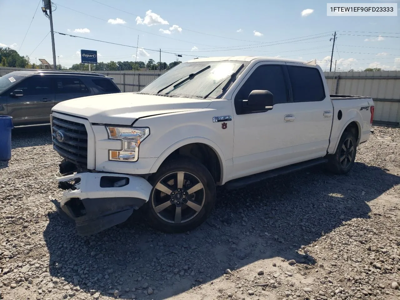 2016 Ford F150 Supercrew VIN: 1FTEW1EF9GFD23333 Lot: 72284884