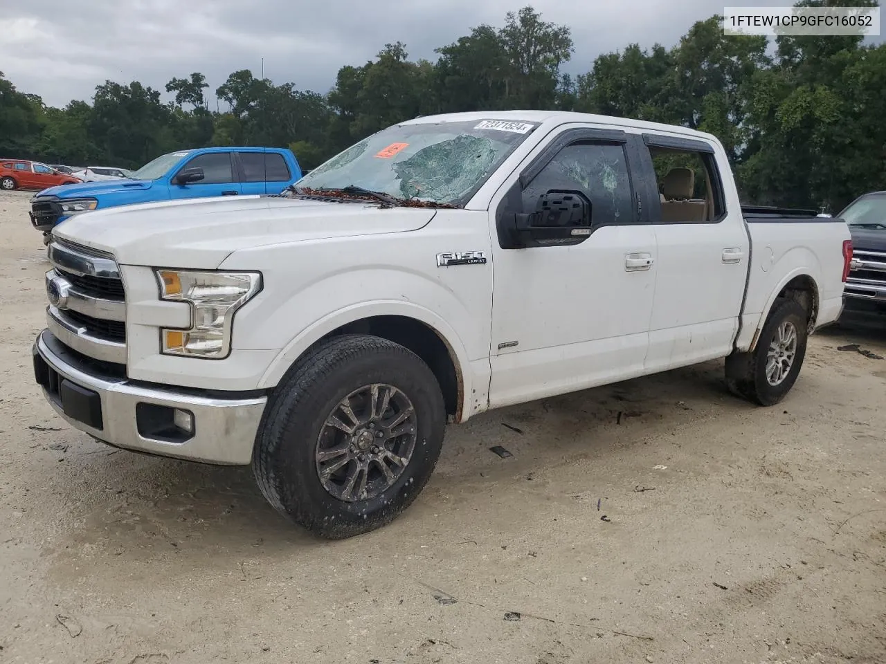 2016 Ford F150 Supercrew VIN: 1FTEW1CP9GFC16052 Lot: 72371524