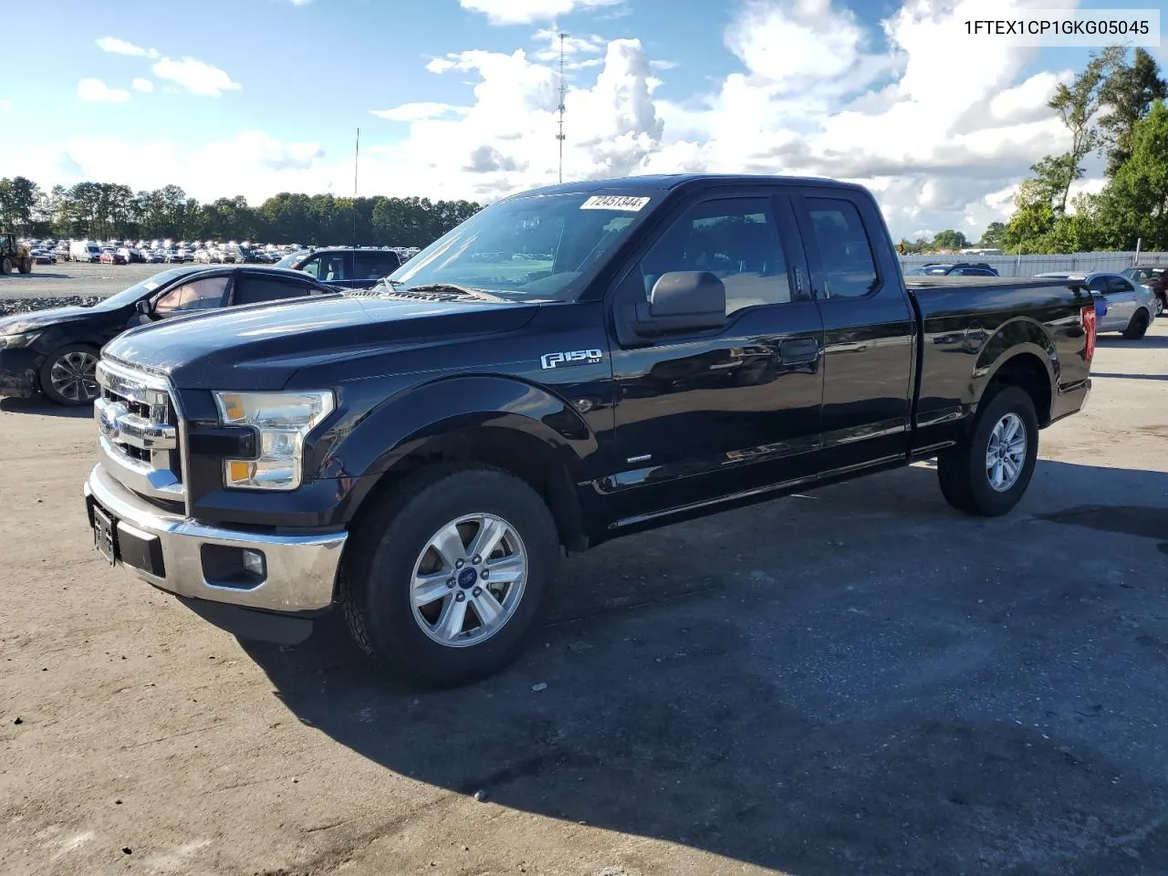 2016 Ford F150 Super Cab VIN: 1FTEX1CP1GKG05045 Lot: 72451344