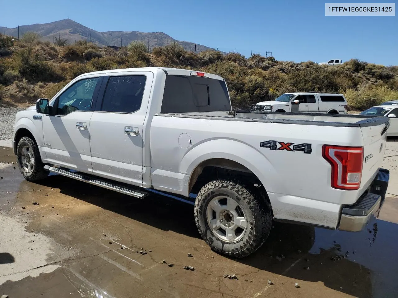 2016 Ford F150 Supercrew VIN: 1FTFW1EG0GKE31425 Lot: 72924034