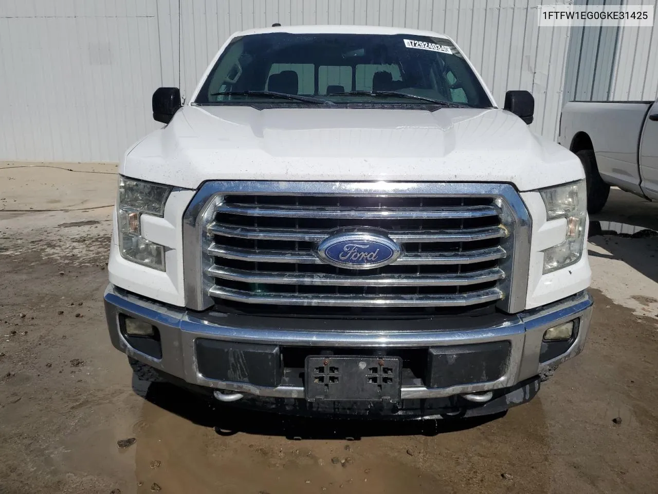 2016 Ford F150 Supercrew VIN: 1FTFW1EG0GKE31425 Lot: 72924034