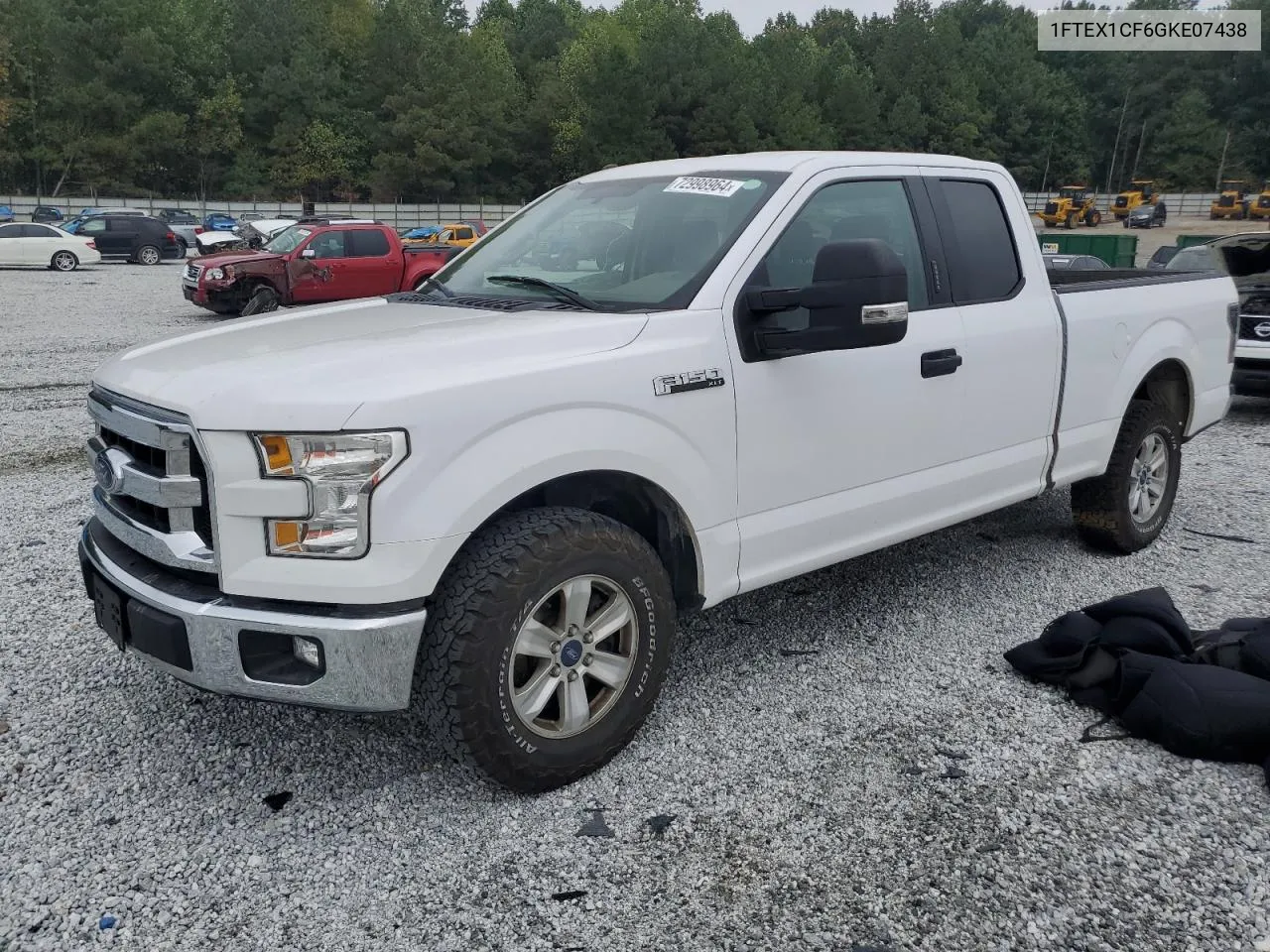 2016 Ford F150 Super Cab VIN: 1FTEX1CF6GKE07438 Lot: 72998964