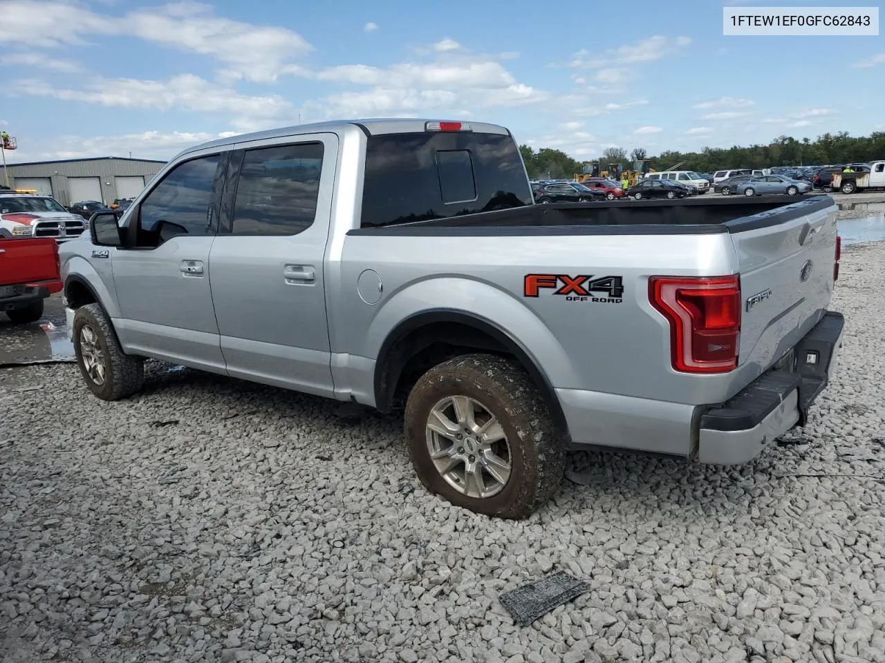 2016 Ford F150 Supercrew VIN: 1FTEW1EF0GFC62843 Lot: 73054074