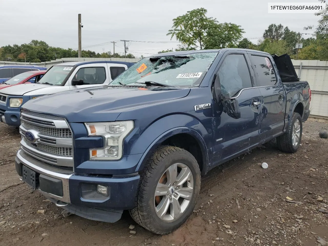 2016 Ford F150 Supercrew VIN: 1FTEW1EG6GFA66091 Lot: 73102764