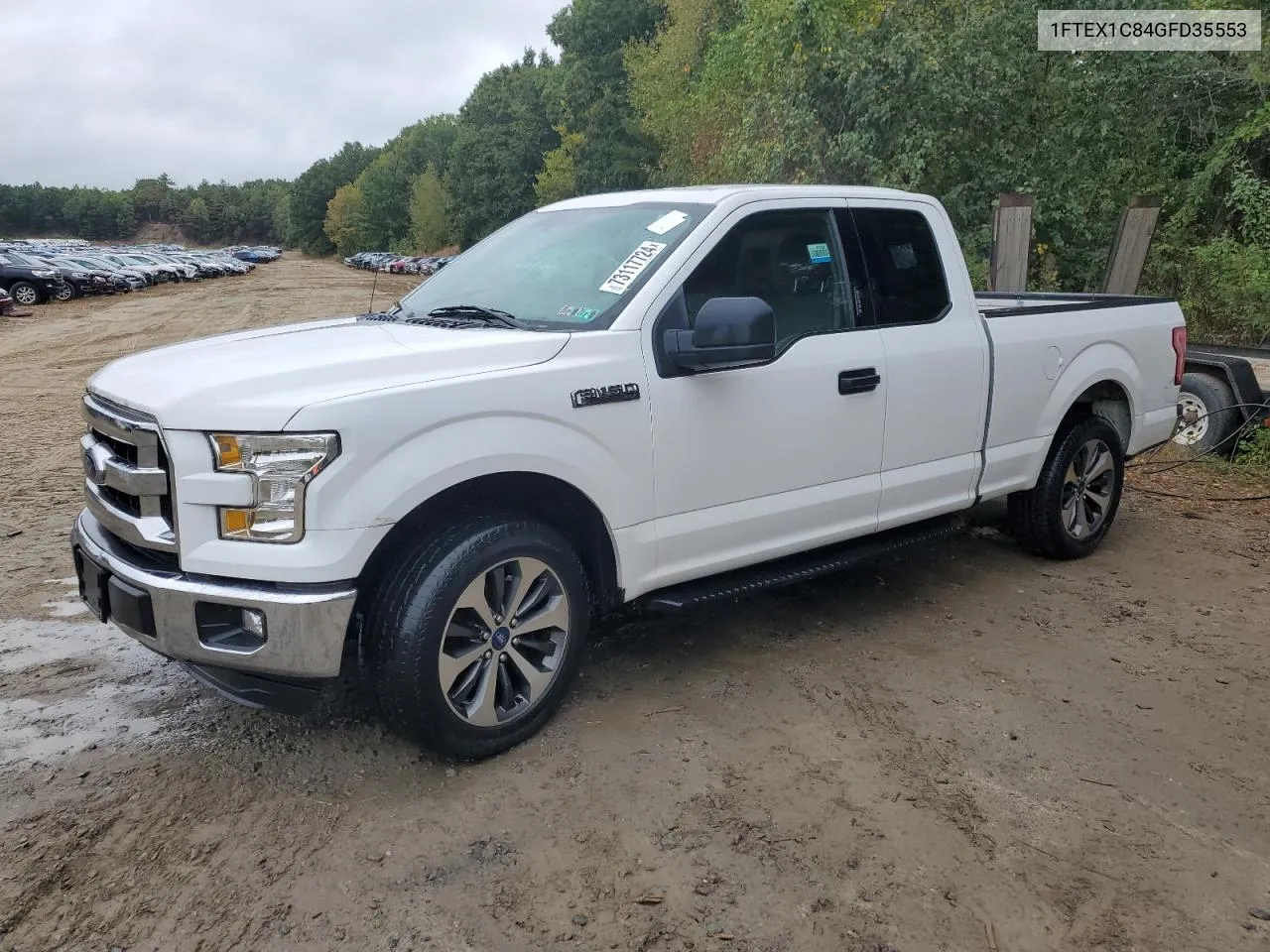 2016 Ford F150 Super Cab VIN: 1FTEX1C84GFD35553 Lot: 73117724