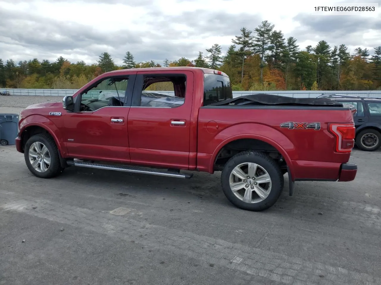 2016 Ford F150 Supercrew VIN: 1FTEW1EG6GFD28563 Lot: 73132044