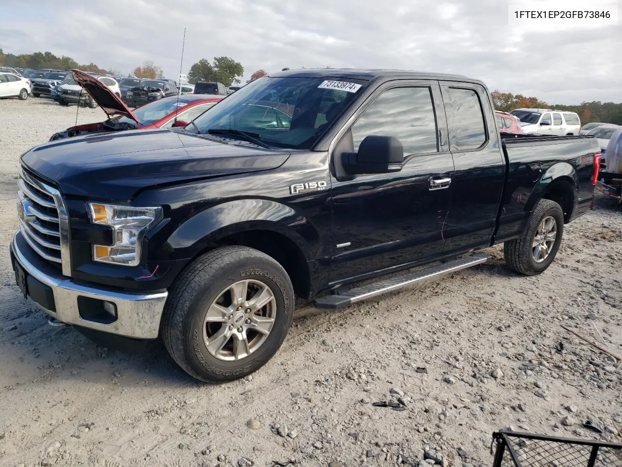 2016 Ford F150 Super Cab VIN: 1FTEX1EP2GFB73846 Lot: 73133974