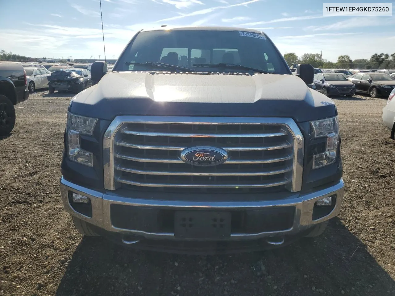 2016 Ford F150 Supercrew VIN: 1FTEW1EP4GKD75260 Lot: 73199504