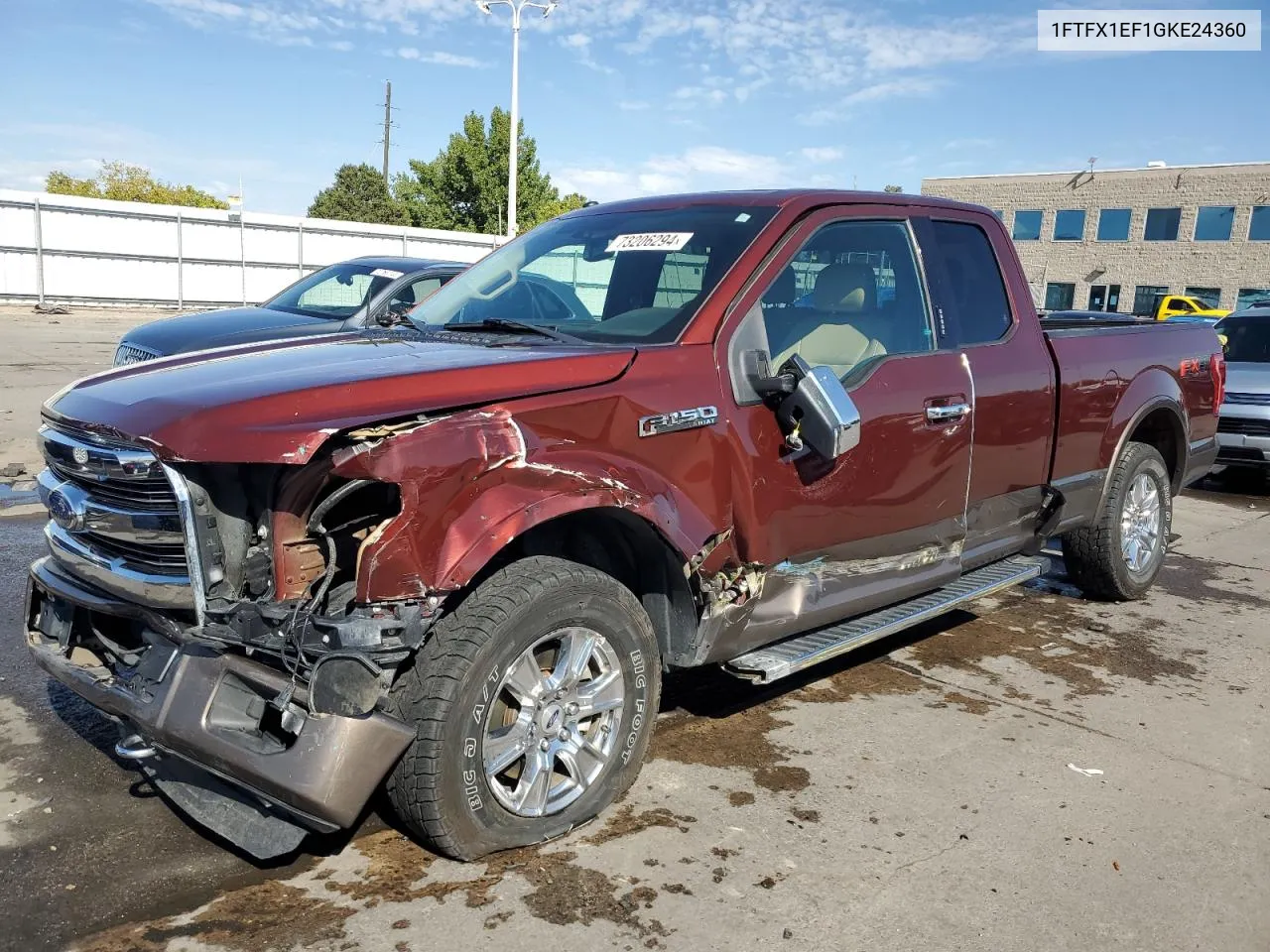 2016 Ford F150 Super Cab VIN: 1FTFX1EF1GKE24360 Lot: 73206294