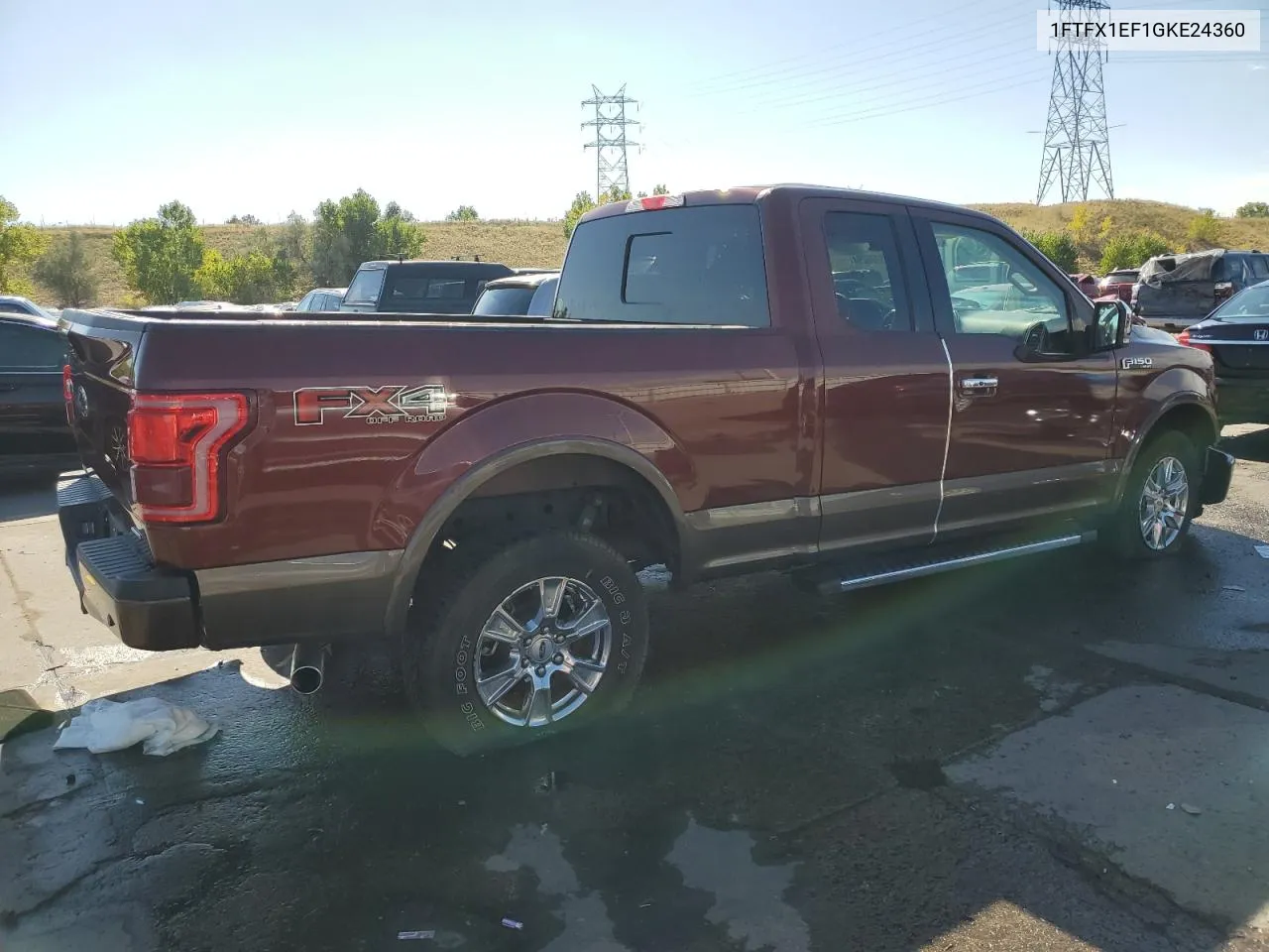 2016 Ford F150 Super Cab VIN: 1FTFX1EF1GKE24360 Lot: 73206294