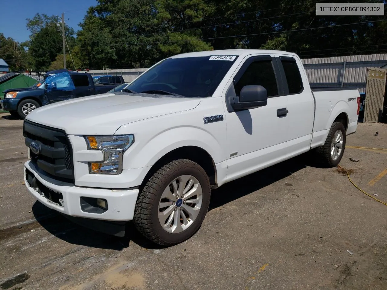 2016 Ford F150 Super Cab VIN: 1FTEX1CP8GFB94302 Lot: 73483474