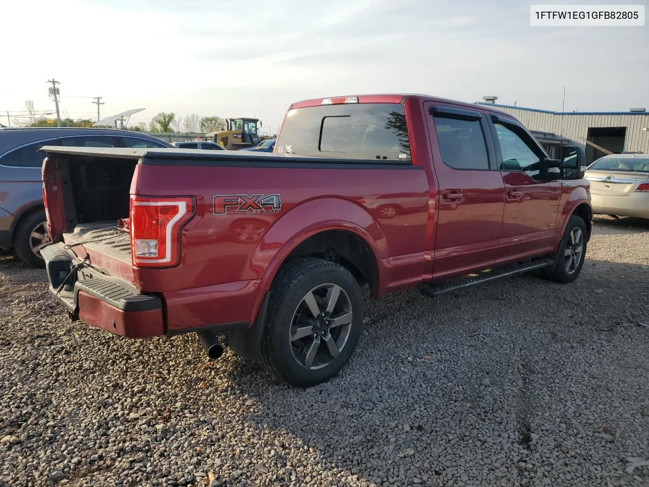 2016 Ford F150 Supercrew VIN: 1FTFW1EG1GFB82805 Lot: 73502044